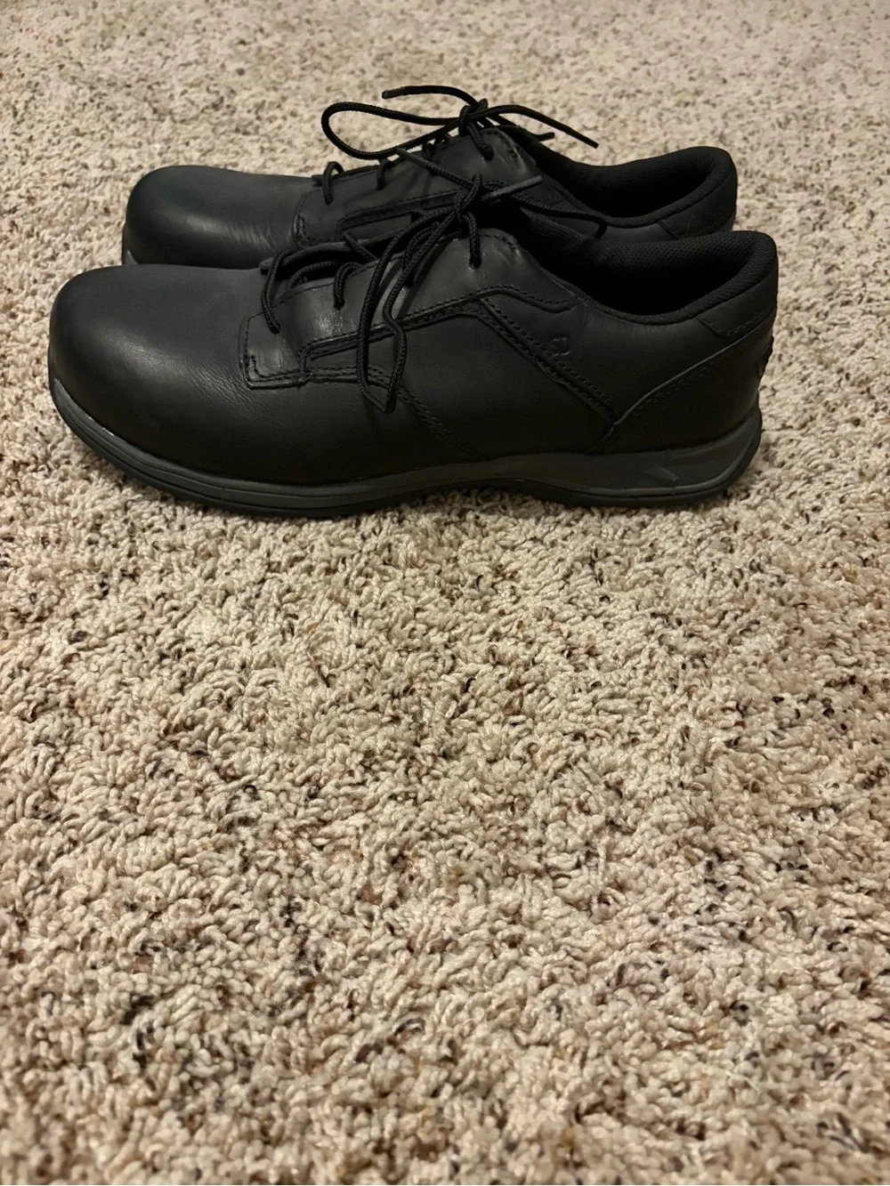 Red Wing Shoes Men's Safety Toe Black Leather Lace-Up Sneakers